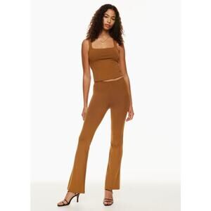Wilfred Candace Mid-Rise Kick-Flare Pant in Rich Chestnut Size Large